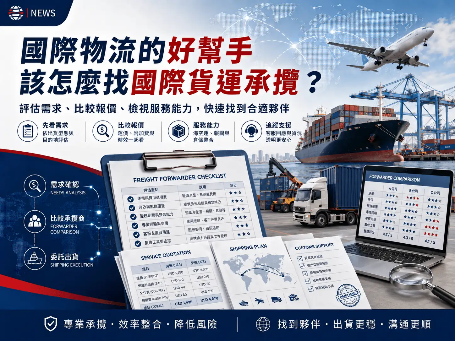 國際物流的好幫手，該怎麼找國際貨運承攬？